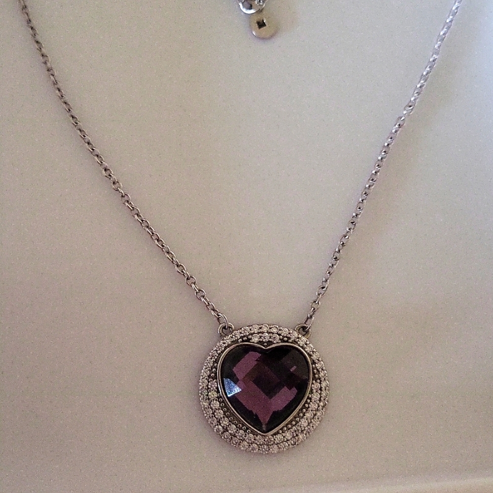 Silver heart necklace